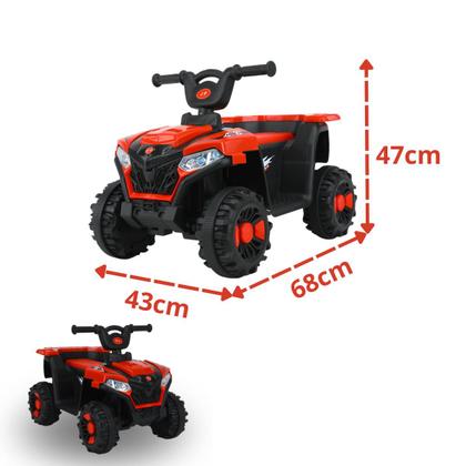 Imagem de Mini Quadriciclo Carro Elétrico 6V Infantil Com Luzes e Som