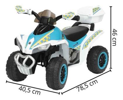 Imagem de Mini Quadriciclo De Passeio Eletrico Meninos Meninas Som Luz Branco