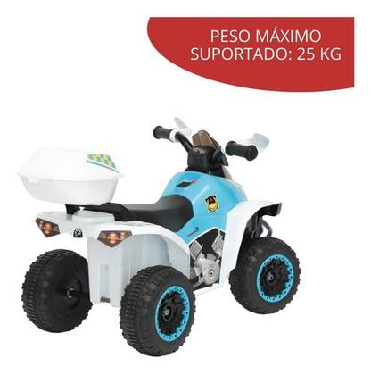 Imagem de Mini Quadriciclo De Passeio Eletrico Meninos Meninas Som Luz Branco