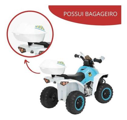 Imagem de Mini Quadriciclo De Passeio Eletrico Meninos Meninas Som Luz Branco
