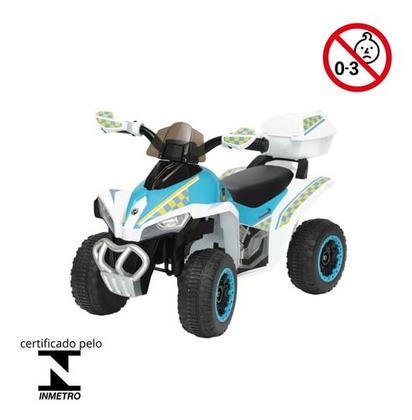 Imagem de Mini Quadriciclo De Passeio Eletrico Meninos Meninas Som Luz Branco