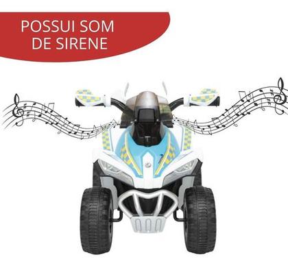 Imagem de Mini Quadriciclo De Passeio Eletrico Meninos Meninas Som Luz Branco