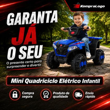 Imagem de Mini Quadriciclo Elétrico Infantil 6V Zippy Toys Azul Bateria Recarregável Off Road