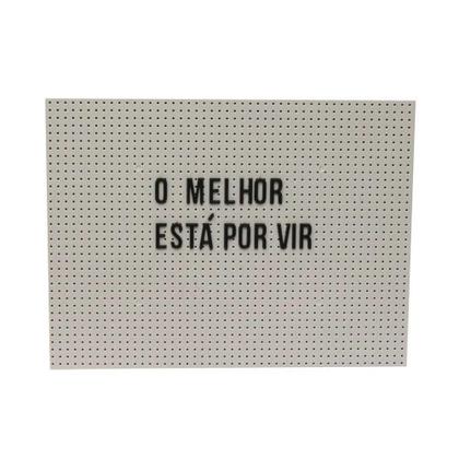 Imagem de Mini Quadro Letreiro Com 200 Caracteres 28X21Cm Cinza