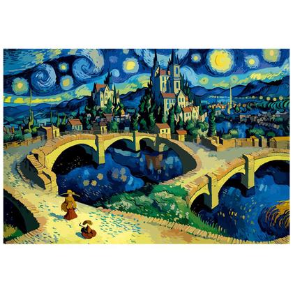 Imagem de Mini Quebra-cabeça 1000 peças Noite Estrelada 2.0 - Grow