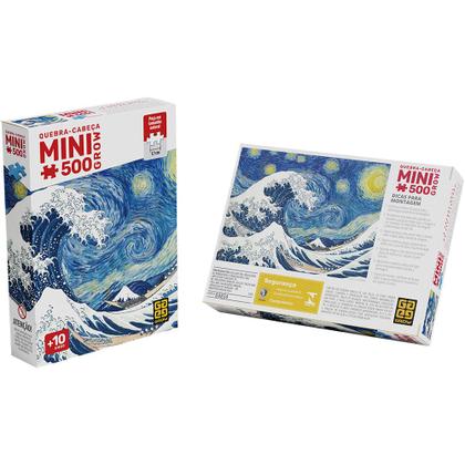 Imagem de Mini Quebra-Cabeça 500 peças A Grande Onda no Céu Estrelado