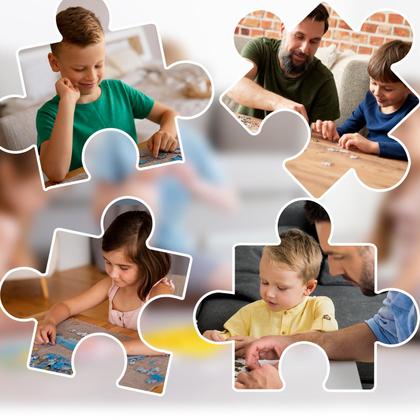 Imagem de Mini quebra-cabeças HENGCHI, 150 peças, 6 x 4 polegadas, pacote com 3 animais