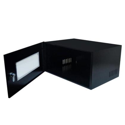 Imagem de Mini Rack 19'' 05u X 350mm Preto c/ 02 Chaves Max Eletron