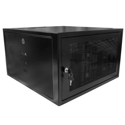 Imagem de Mini Rack Parede 19" 06X570MM C/2 Plano Preto