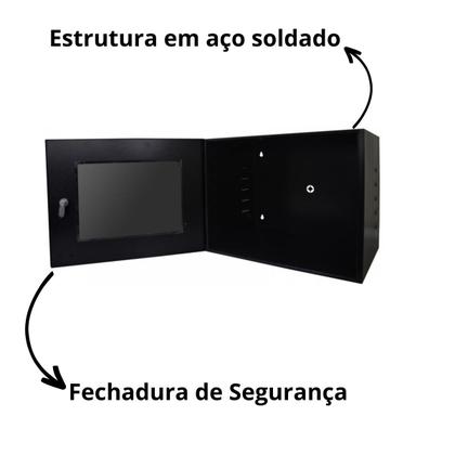 Imagem de Mini Rack Parede Servidor 8u Padrão 19 E Bandeja 250mm