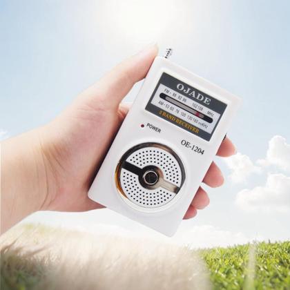 Imagem de Mini Rádio De Bolso AM FM Com Fone Portátil Clássico A Pilha
