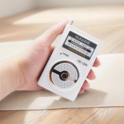 Imagem de Mini Rádio De Bolso AM FM Com Fone Portátil Clássico A Pilha
