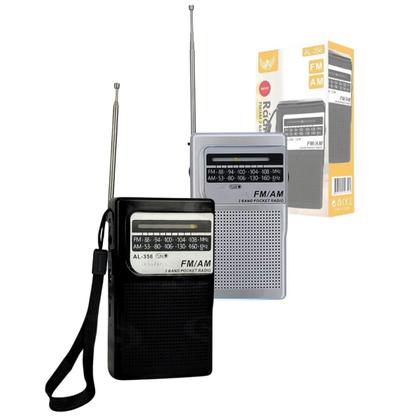 Imagem de Mini Rádio De Bolso Fm/am/p2 De 2 Bandas Retrô Vertical AL-356