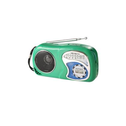 Imagem de Mini Rádio FM AM TV De Bolso Portátil Com Relógio LCD A Pilha