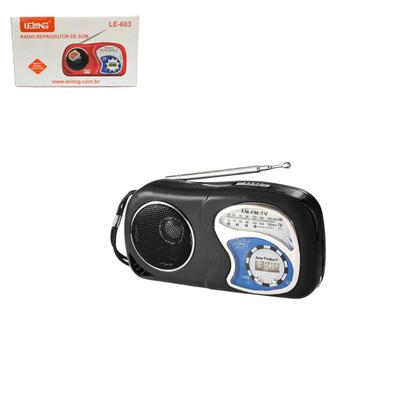 Imagem de Mini Rádio FM AM TV De Bolso Portátil Com Relógio LCD A Pilha