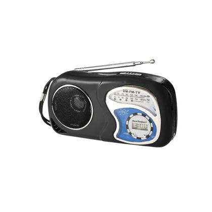 Imagem de Mini Rádio FM AM TV De Bolso Portátil Com Relógio LCD A Pilha