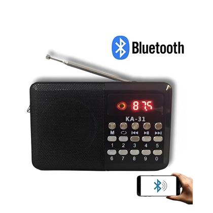 Imagem de Mini Rádio Retro Radinho Fm Digital De Bolso Portátil Bluetooth Recarregável JD 30 e 35