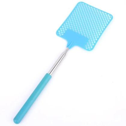 Imagem de Mini Raquete Retrátil Para Moscas Em Aço Inoxidável Com Cabo Antiderrapante, Matador De Mosquitos