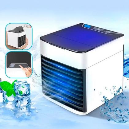 Imagem de Mini refrigerador USB portátil para quarto ou escritório com ventilador