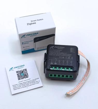 Imagem de Mini Relé Zigbee 4 Canais 5a Interruptor Inteligente Alexa Preto SA-MZ21D