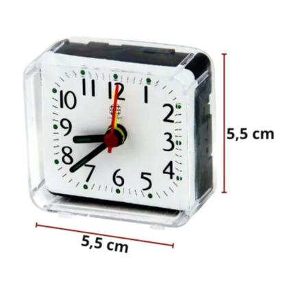 Imagem de Mini Relógio De Mesa Despertador Antigo Retro Quadrado