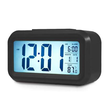 Imagem de Mini Relógio Digital Pequeno Para Cabeceira Com Luz E Data