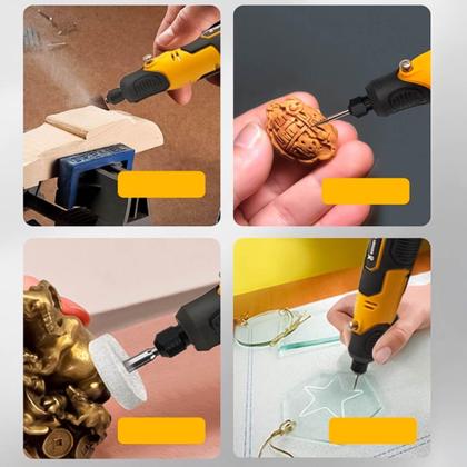 Imagem de Mini Retífica Portátil 900mAh Sem Fio 3 Velocidades 57 em 1 - Outras Marcas