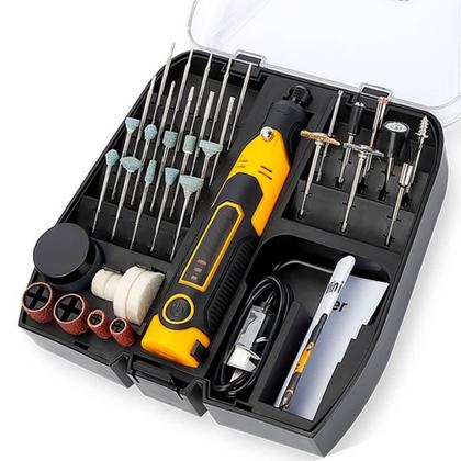 Imagem de Mini Retífica Portátil 900mAh Sem Fio 3 Velocidades 57 em 1 - Outras Marcas