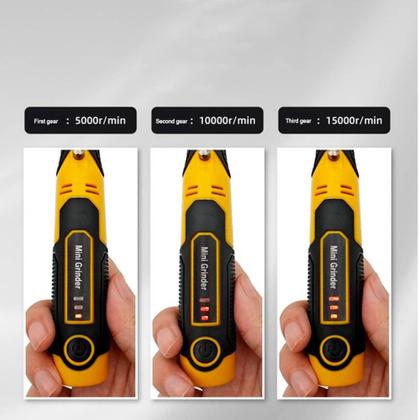 Imagem de Mini Retífica Portátil 900mAh Sem Fio 3 Velocidades 57 em 1 - Outras Marcas