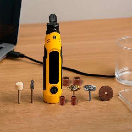 Imagem de Mini Retífica Portátil 900mAh Sem Fio 3 Velocidades 57 em 1 - Outras Marcas