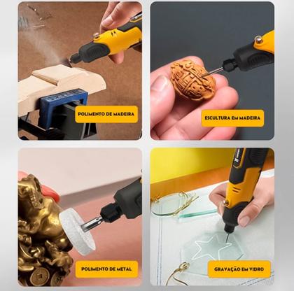 Imagem de Mini Retífica Portátil Multifuncional Sem Fio