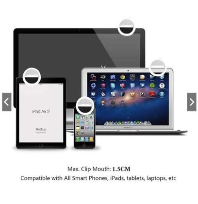 Imagem de Mini Ring Light Selfie Celular Led Portátil Tablet Notebook