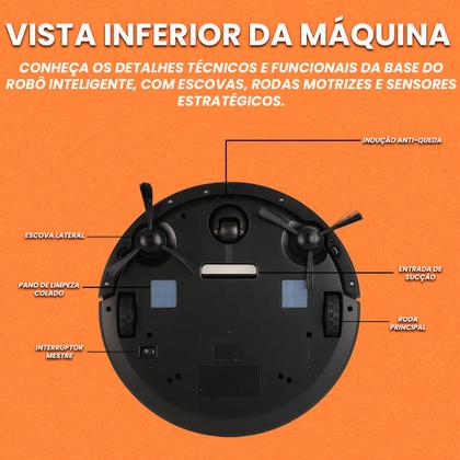 Imagem de Mini Robô Aspirador De Pó Automático Inteligente Com Sensor de Desvio De Obstáculos