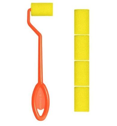 Imagem de Mini Rolinho de Espuma Poliéster Lisa com Cabo Extra Longo e 4 Refis 981 3,5cm Condor