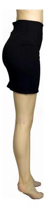 Imagem de Mini Saia Básica Em Strech Cintura Alta Preta Tam: M