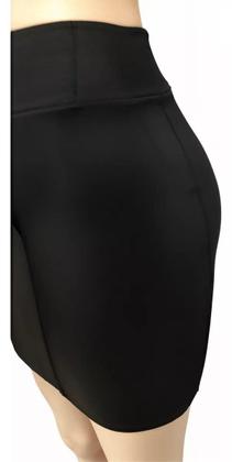 Imagem de Mini Saia Básica Em Strech Cintura Alta Preta Tam: M