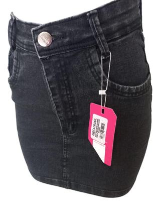 Imagem de Mini saia Jeans Preta Marmorizada pimenta Original