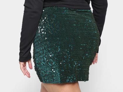 Imagem de Mini Saia Vista Magalu Veludo Paetês