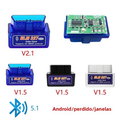 Imagem de Mini Scanner OBD Bluetooth ELM327 V2.1 V1.5 Ferramenta De Diagnóstico Automotivo Para Protocolos