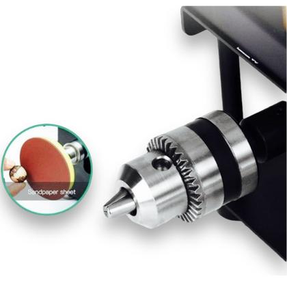 Imagem de Mini Serra Bancada Bivolt Hobby Multifun Turbo, Mandril, Disco de Lixa, Transferidor p/ corte angular, Ajuste Velocidade