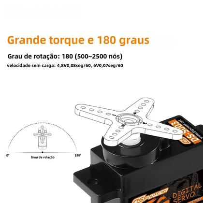 Imagem de Mini Servo Digital 5G para Carro RC Wltoys K969/K989/K999, Mini-Q, Avião e Robô - Dspower