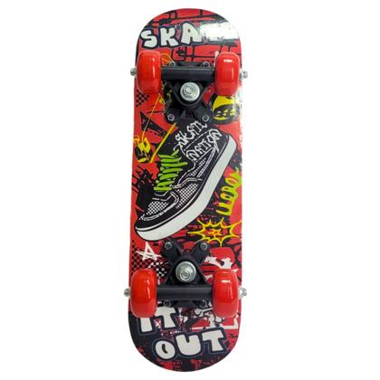 Imagem de Mini Skate De Madeira Resistente Infantil Completo Montado Até 30 Kg Leve Rodas Macias 