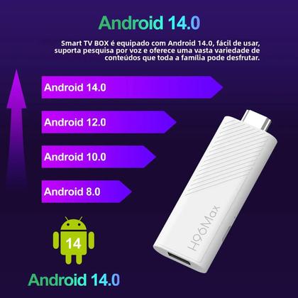 Imagem de Mini Smart TV Box H96 MAX H313 Com Android 14, 4K HD, 2GB/16GB Ou 8GB, Wifi6, Bluetooth E Google