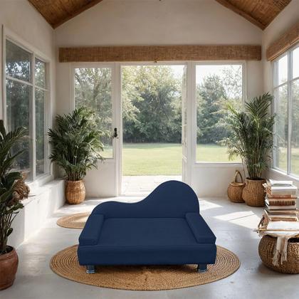 Imagem de Mini Sofá Cama Divã Pet Cães e Gatos Orgânico Confortável e Reforçado Suede