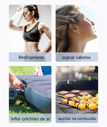 Imagem de Mini Soprador De Ar Turbo 110000rpm 4 Velocidades Ventilador Multifuncional Camping