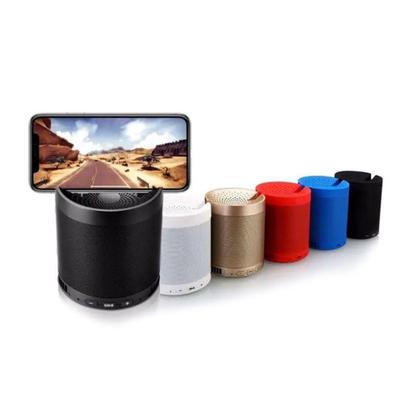 Imagem de Mini Speaker Portátil Bluetooth Caixa Som Portátil PC Computador Wireless Micro C/ ENCAIXE DE CELULAR -PRETO
