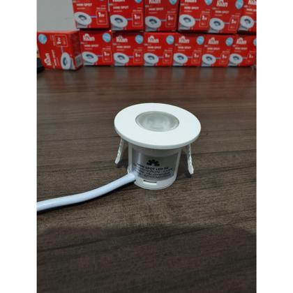 Imagem de Mini spot redondo led kian 1w 90lm bivolts 6.500k branco frio