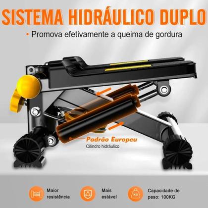 Imagem de Mini stepper monitor lcd simulador caminhada para fisioterapia e funcional