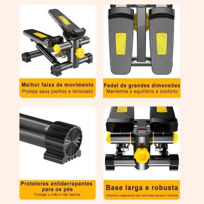 Imagem de Mini stepper monitor lcd simulador caminhada para fisioterapia e funcional
