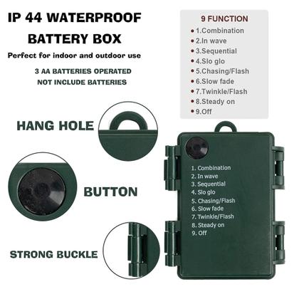 Imagem de Mini String Lights de Natal Dazzle Bright 200LED 64m, pacote com 4